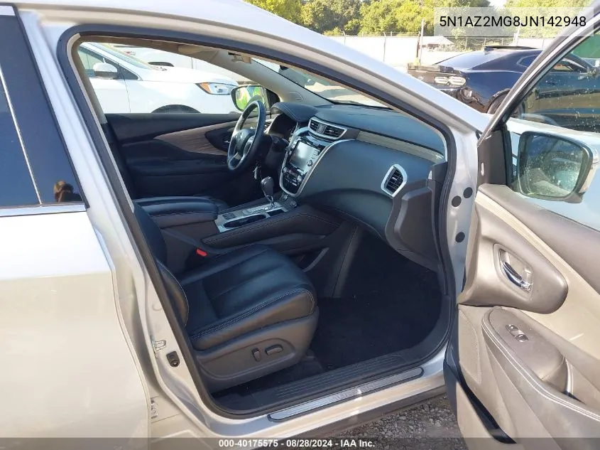 5N1AZ2MG8JN142948 2018 Nissan Murano Sl