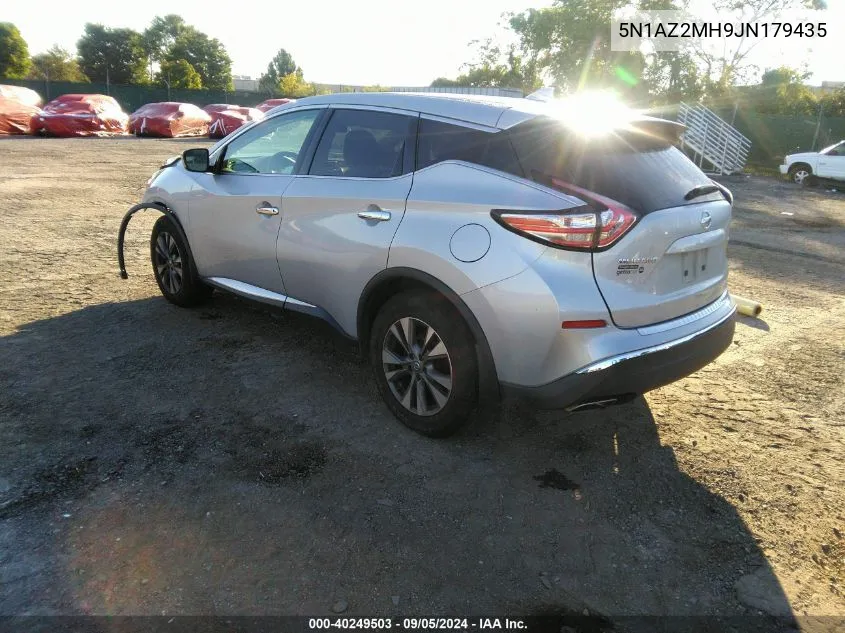 5N1AZ2MH9JN179435 2018 Nissan Murano S/Sl/Sv/Platinum