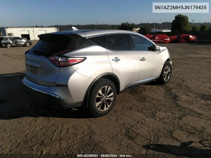 5N1AZ2MH9JN179435 2018 Nissan Murano S/Sl/Sv/Platinum