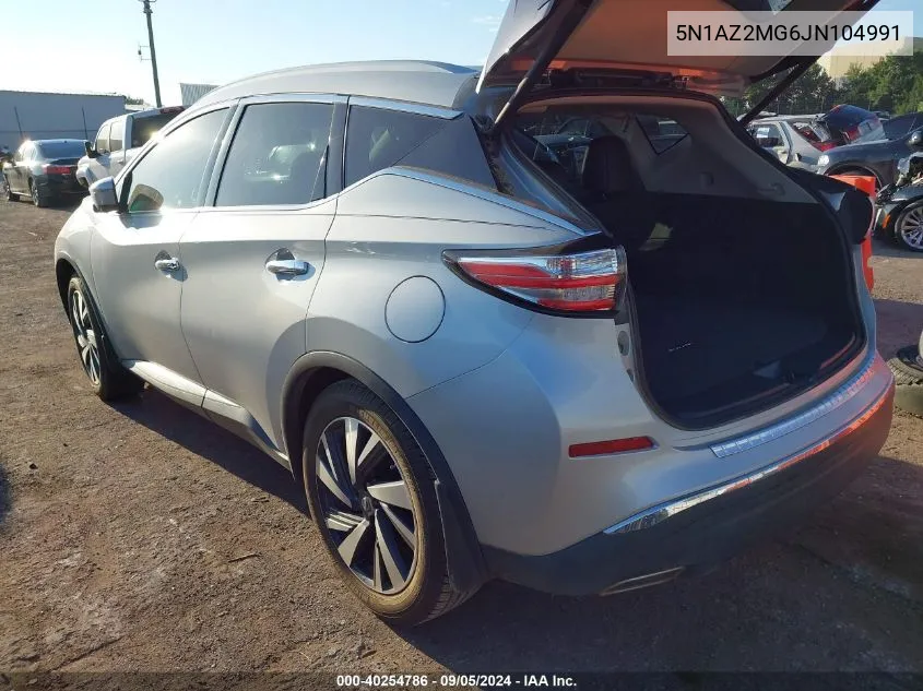 5N1AZ2MG6JN104991 2018 Nissan Murano S/Sl/Sv/Platinum