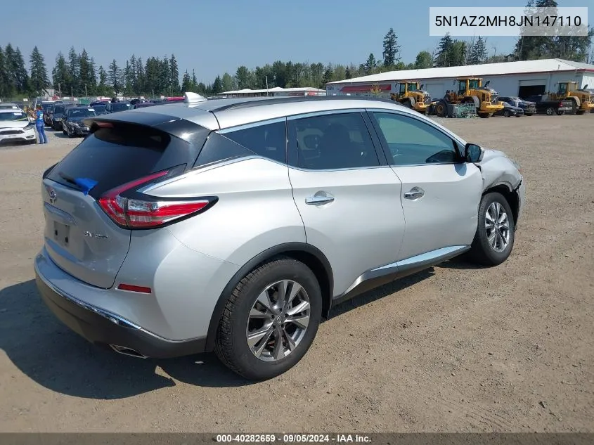 5N1AZ2MH8JN147110 2018 Nissan Murano Sv