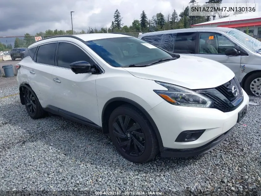 2018 Nissan Murano Sl VIN: 5N1AZ2MH7JN130136 Lot: 40292167