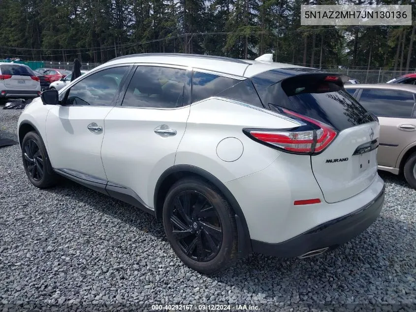 5N1AZ2MH7JN130136 2018 Nissan Murano Sl