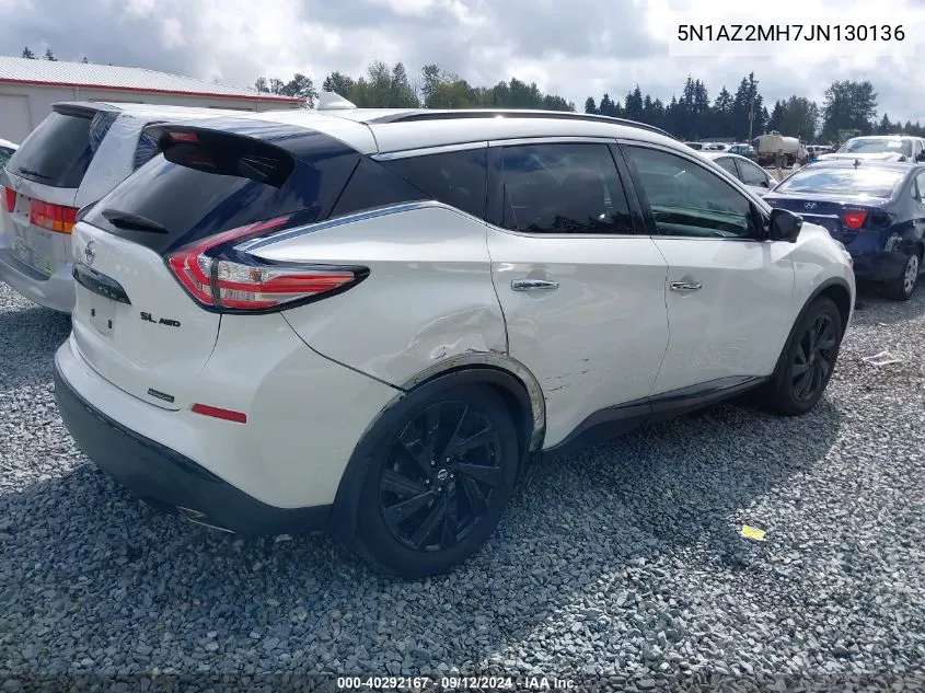 5N1AZ2MH7JN130136 2018 Nissan Murano Sl