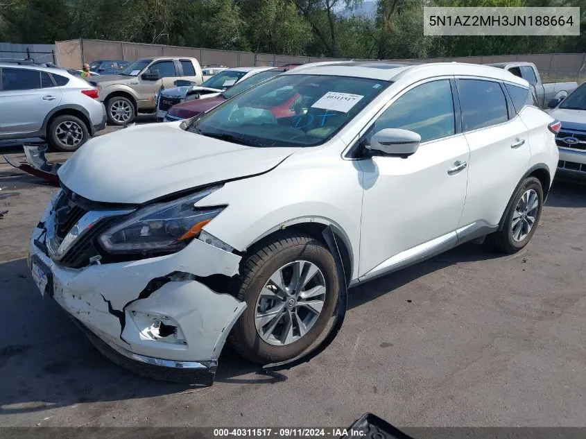 5N1AZ2MH3JN188664 2018 Nissan Murano S/Sl/Sv/Platinum