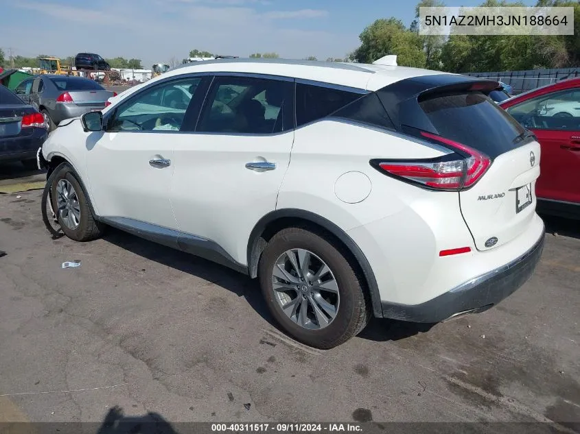 2018 Nissan Murano S/Sl/Sv/Platinum VIN: 5N1AZ2MH3JN188664 Lot: 40311517