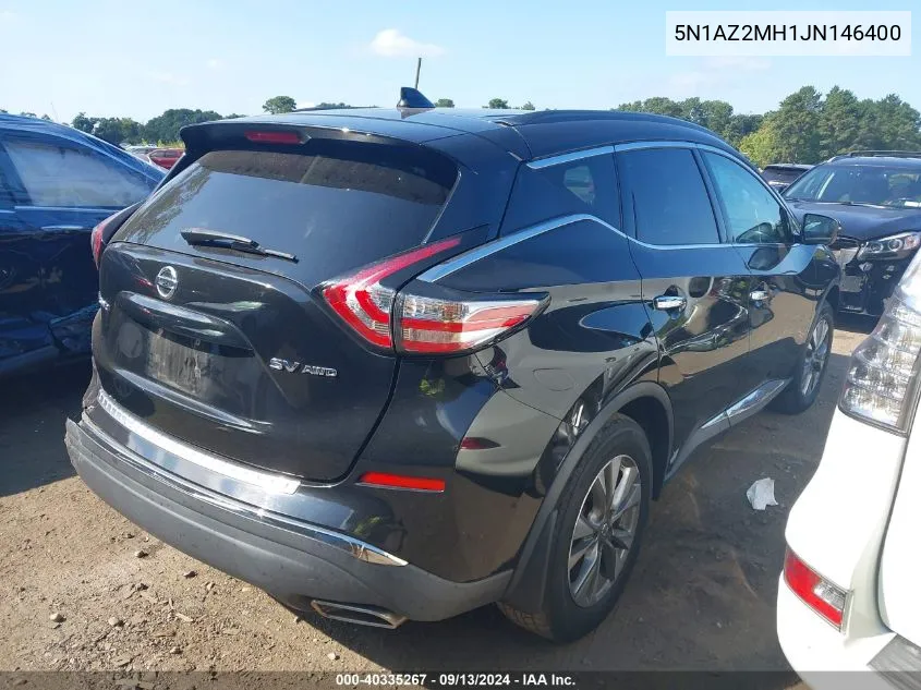 2018 Nissan Murano Sv VIN: 5N1AZ2MH1JN146400 Lot: 40335267