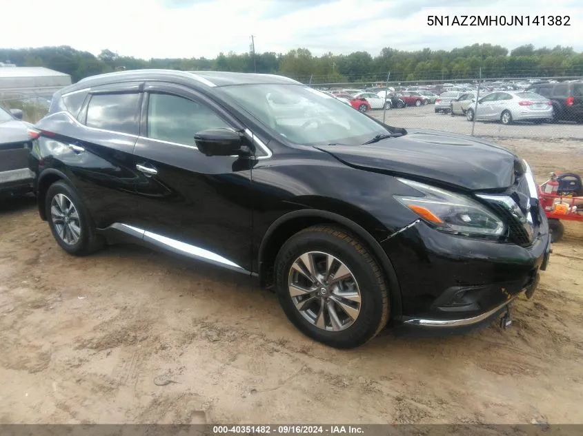 2018 Nissan Murano S/Sl/Sv/Platinum VIN: 5N1AZ2MH0JN141382 Lot: 40351482