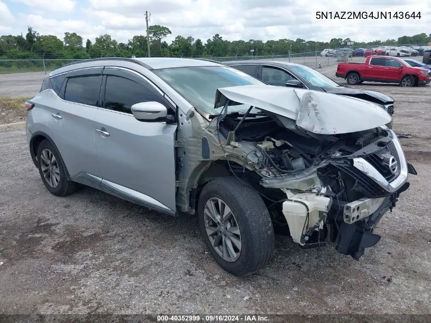 5N1AZ2MG4JN143644 2018 Nissan Murano S/Sl/Sv/Platinum