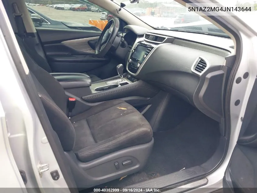 5N1AZ2MG4JN143644 2018 Nissan Murano S/Sl/Sv/Platinum