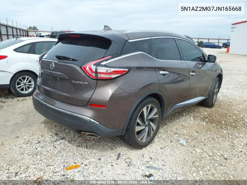 5N1AZ2MG7JN165668 2018 Nissan Murano Platinum