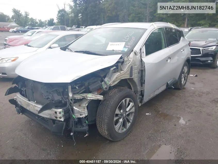 5N1AZ2MH8JN182746 2018 Nissan Murano Sl