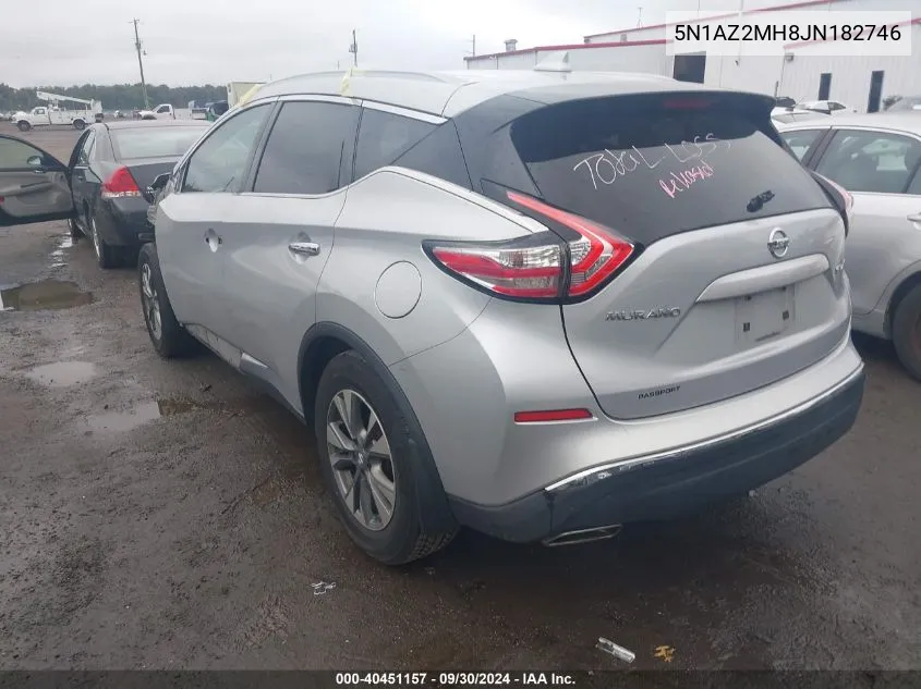 5N1AZ2MH8JN182746 2018 Nissan Murano Sl