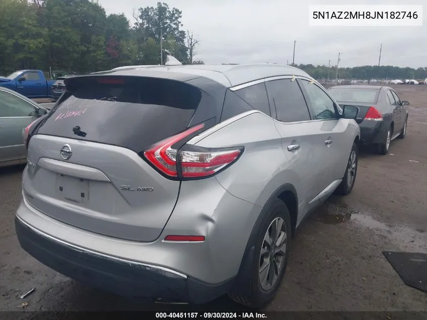 5N1AZ2MH8JN182746 2018 Nissan Murano Sl