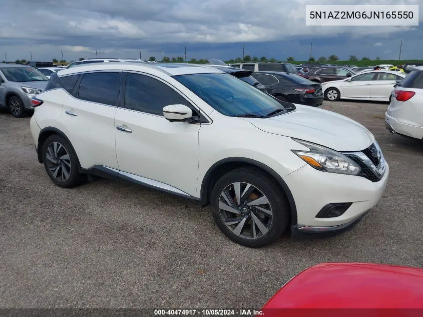 2018 Nissan Murano S/Sl/Sv/Platinum VIN: 5N1AZ2MG6JN165550 Lot: 40474917