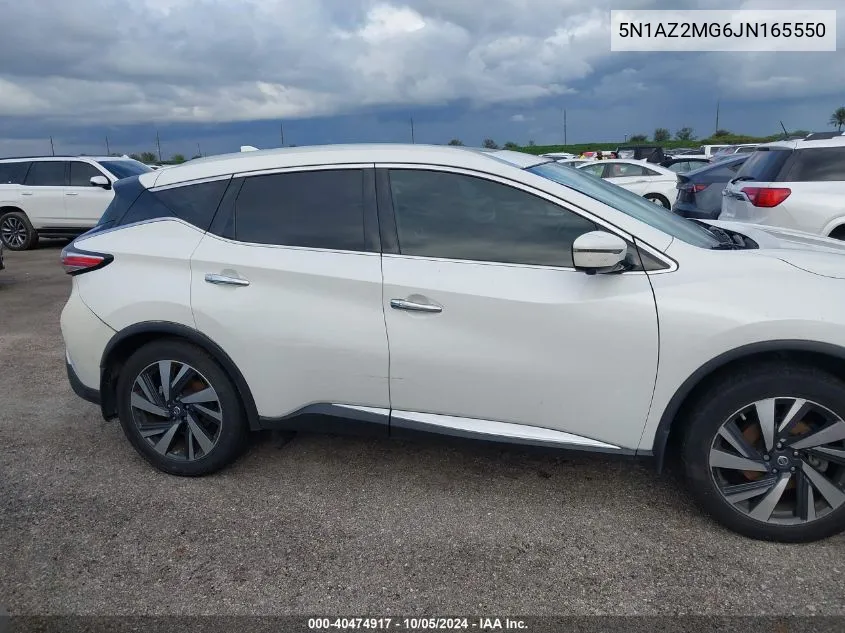 2018 Nissan Murano S/Sl/Sv/Platinum VIN: 5N1AZ2MG6JN165550 Lot: 40474917