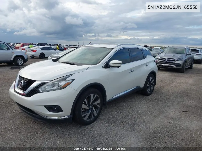 2018 Nissan Murano S/Sl/Sv/Platinum VIN: 5N1AZ2MG6JN165550 Lot: 40474917