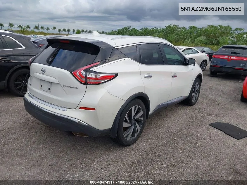 2018 Nissan Murano S/Sl/Sv/Platinum VIN: 5N1AZ2MG6JN165550 Lot: 40474917