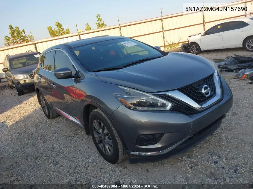 2018 Nissan Murano S/Sl/Sv/Platinum VIN: 5N1AZ2MG4JN157690 Lot: 40497984