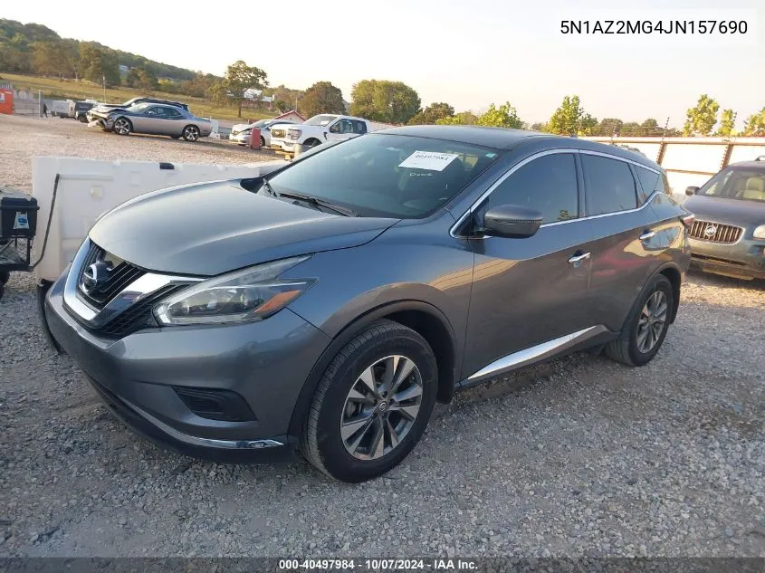 2018 Nissan Murano S/Sl/Sv/Platinum VIN: 5N1AZ2MG4JN157690 Lot: 40497984