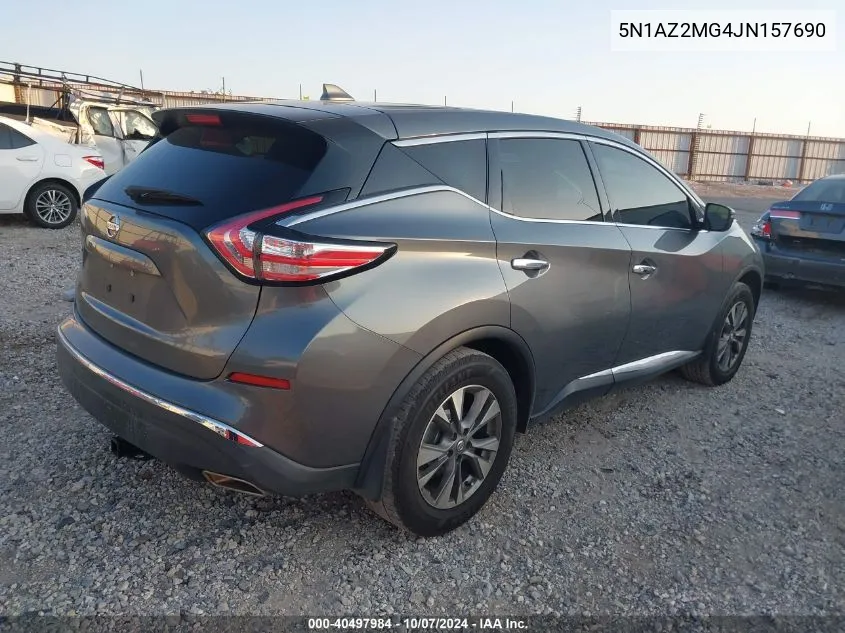 2018 Nissan Murano S/Sl/Sv/Platinum VIN: 5N1AZ2MG4JN157690 Lot: 40497984