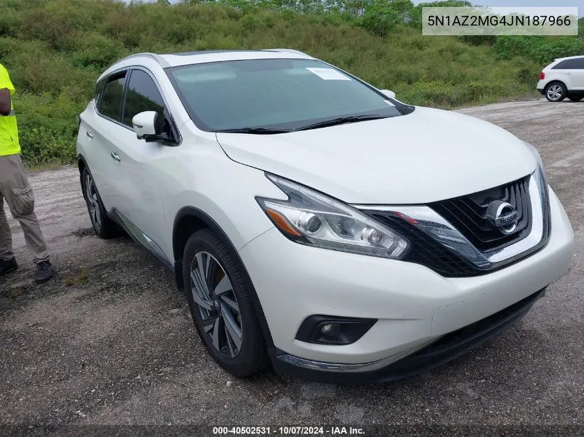 2018 Nissan Murano S/Sl/Sv/Platinum VIN: 5N1AZ2MG4JN187966 Lot: 40502531