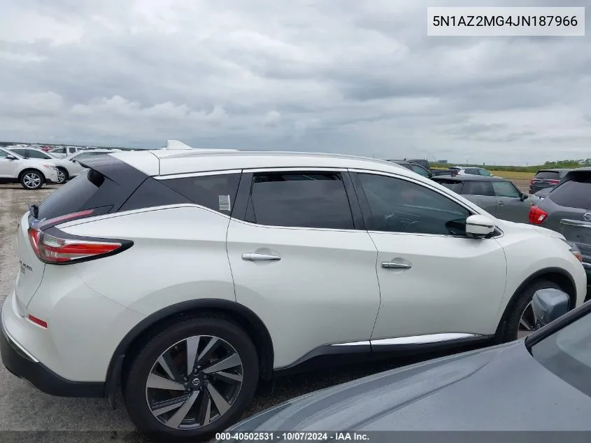 2018 Nissan Murano S/Sl/Sv/Platinum VIN: 5N1AZ2MG4JN187966 Lot: 40502531