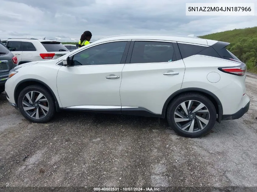 2018 Nissan Murano S/Sl/Sv/Platinum VIN: 5N1AZ2MG4JN187966 Lot: 40502531