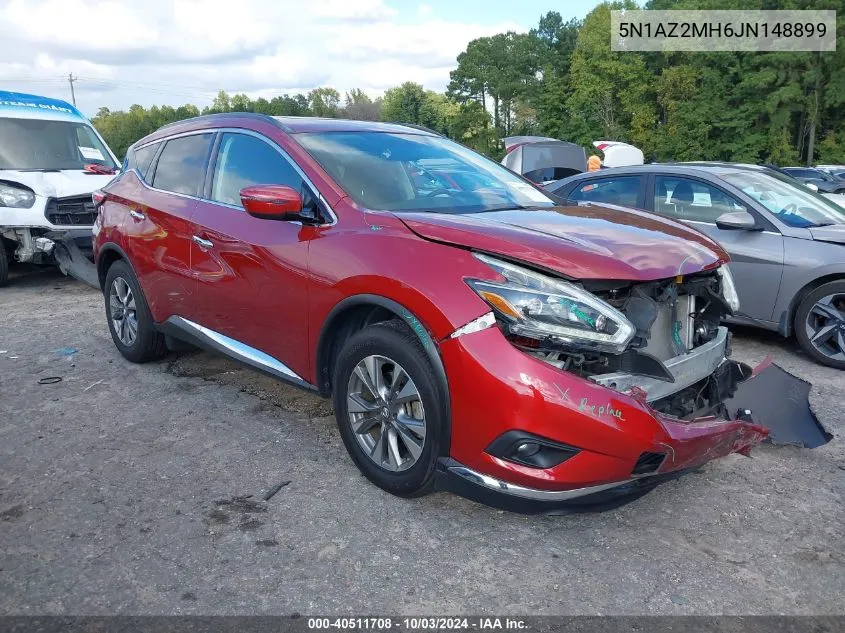 2018 Nissan Murano Sv VIN: 5N1AZ2MH6JN148899 Lot: 40511708