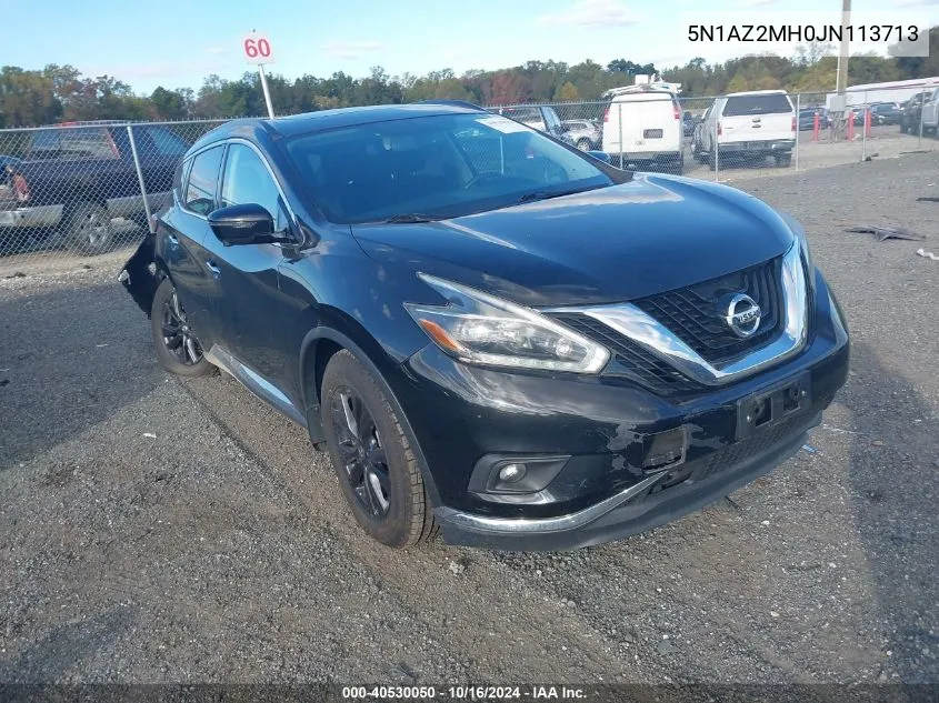 5N1AZ2MH0JN113713 2018 Nissan Murano Sv