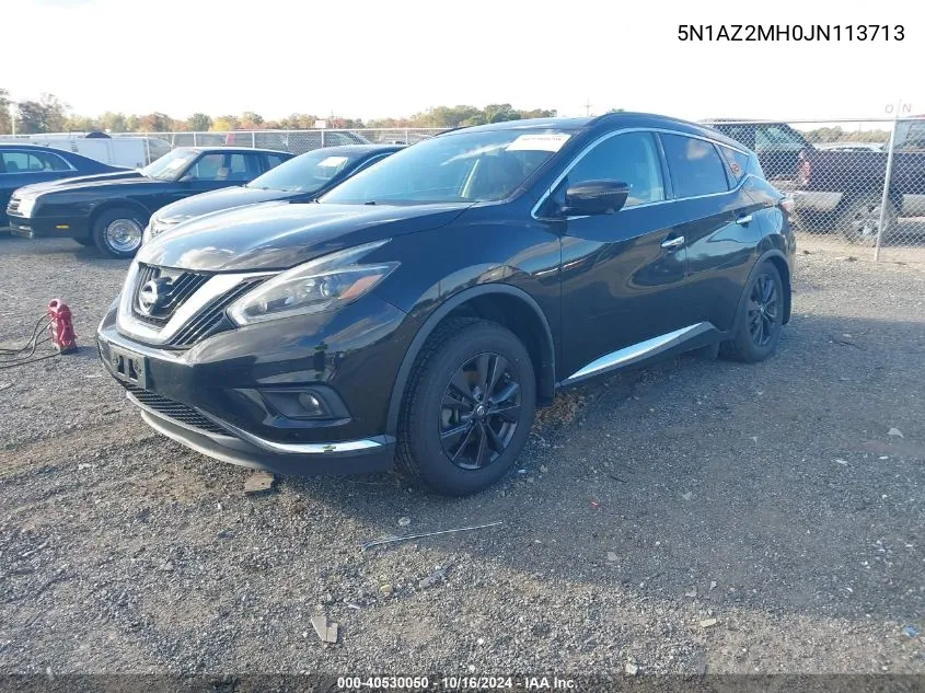 5N1AZ2MH0JN113713 2018 Nissan Murano Sv