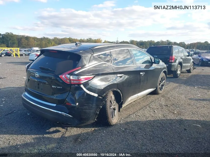 5N1AZ2MH0JN113713 2018 Nissan Murano Sv