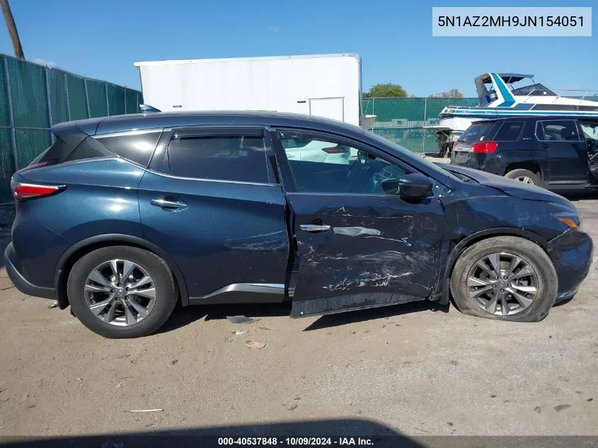 2018 Nissan Murano S/Sl/Sv/Platinum VIN: 5N1AZ2MH9JN154051 Lot: 40537848