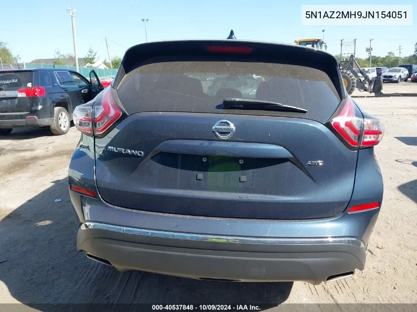 2018 Nissan Murano S/Sl/Sv/Platinum VIN: 5N1AZ2MH9JN154051 Lot: 40537848