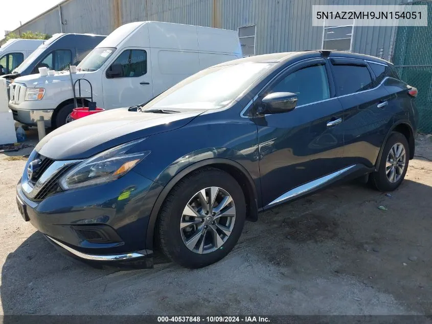 2018 Nissan Murano S/Sl/Sv/Platinum VIN: 5N1AZ2MH9JN154051 Lot: 40537848