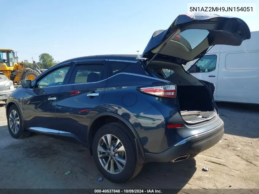 2018 Nissan Murano S/Sl/Sv/Platinum VIN: 5N1AZ2MH9JN154051 Lot: 40537848