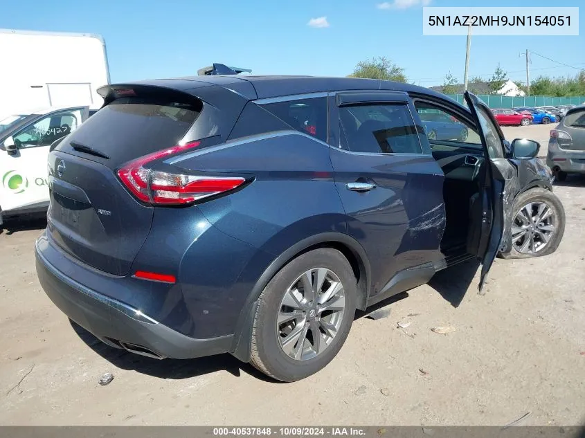 2018 Nissan Murano S/Sl/Sv/Platinum VIN: 5N1AZ2MH9JN154051 Lot: 40537848