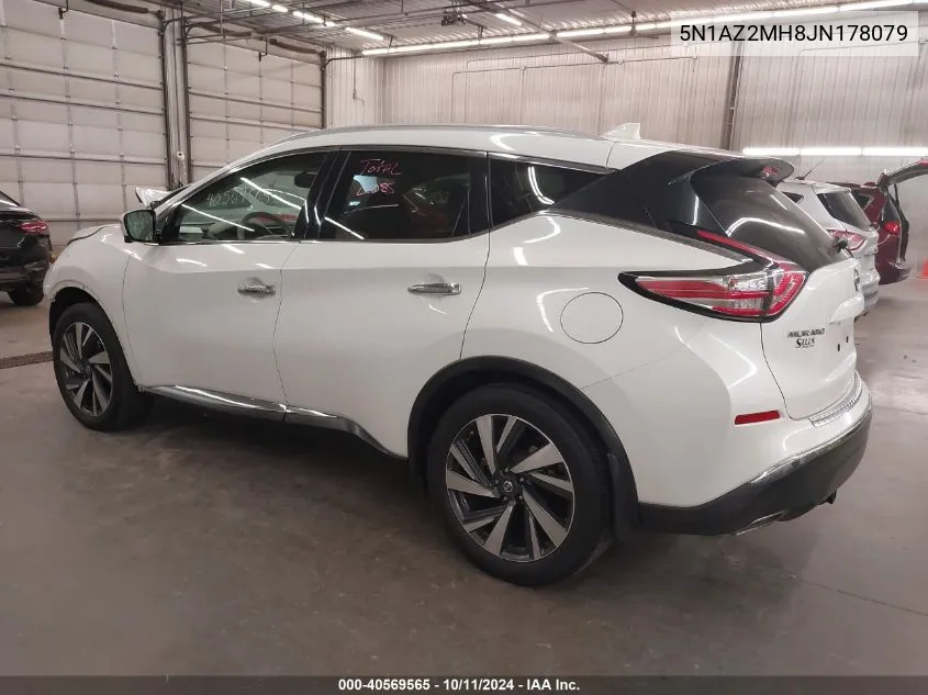 2018 Nissan Murano Platinum VIN: 5N1AZ2MH8JN178079 Lot: 40569565