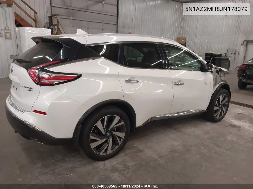 2018 Nissan Murano Platinum VIN: 5N1AZ2MH8JN178079 Lot: 40569565