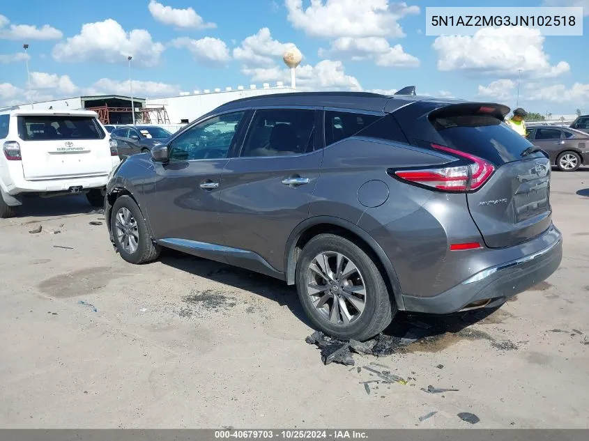 5N1AZ2MG3JN102518 2018 Nissan Murano Sv