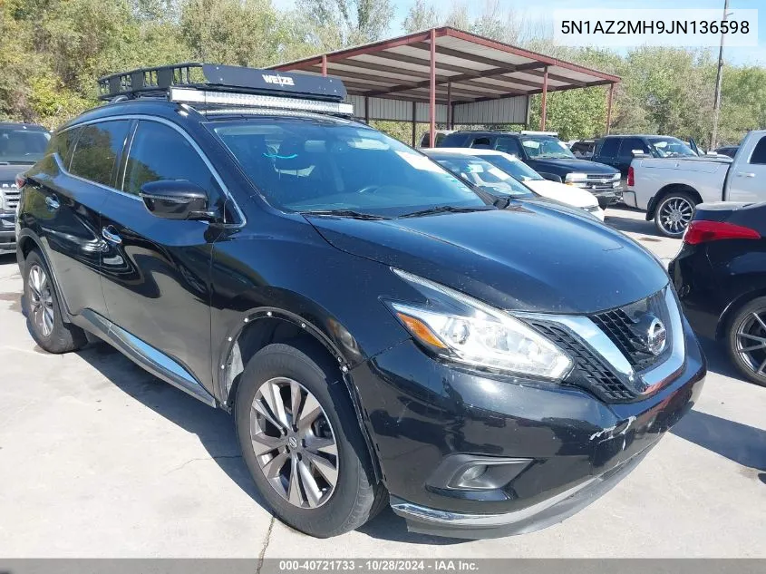 5N1AZ2MH9JN136598 2018 Nissan Murano Sv