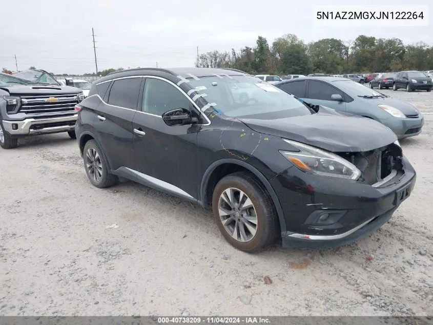 2018 Nissan Murano Sv VIN: 5N1AZ2MGXJN122264 Lot: 40738209