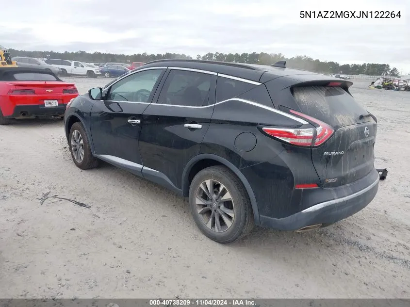 2018 Nissan Murano Sv VIN: 5N1AZ2MGXJN122264 Lot: 40738209