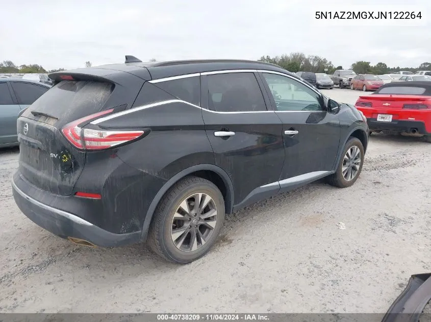 2018 Nissan Murano Sv VIN: 5N1AZ2MGXJN122264 Lot: 40738209