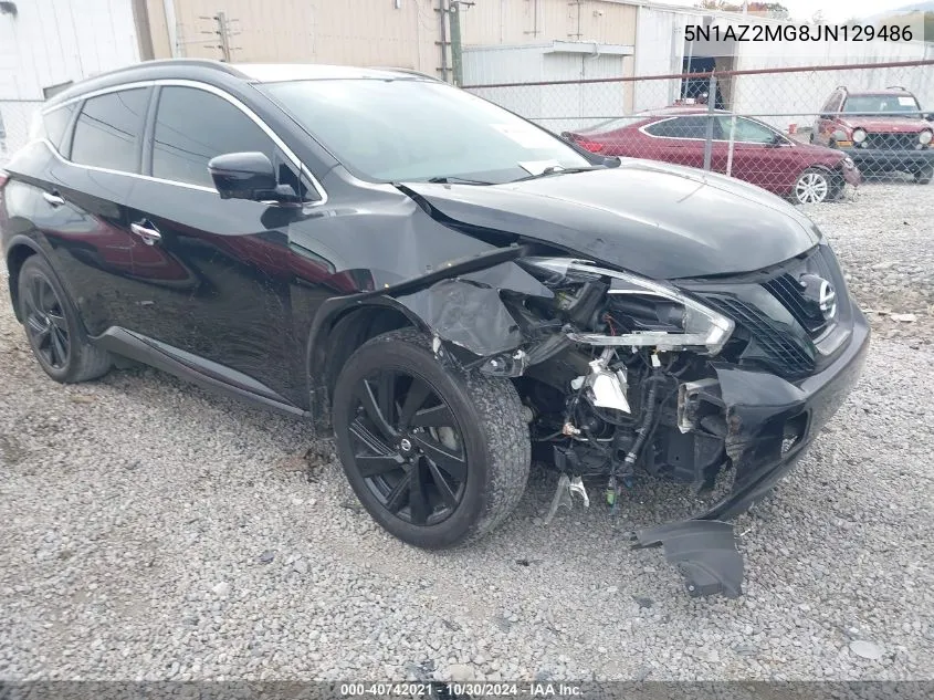 5N1AZ2MG8JN129486 2018 Nissan Murano Sl