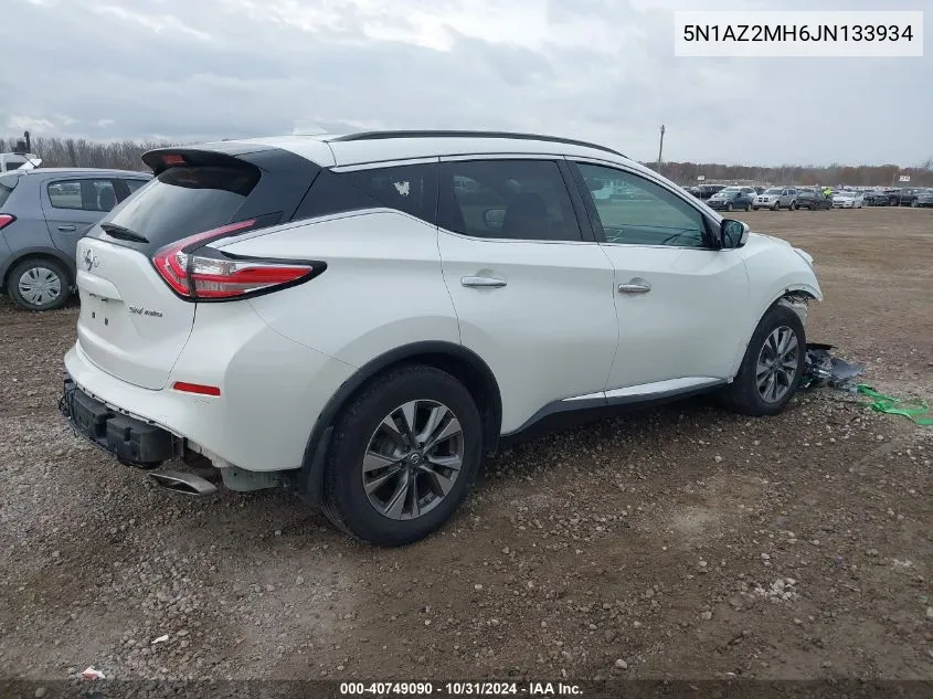 2018 Nissan Murano Platinum/S/Sl/Sv VIN: 5N1AZ2MH6JN133934 Lot: 40749090