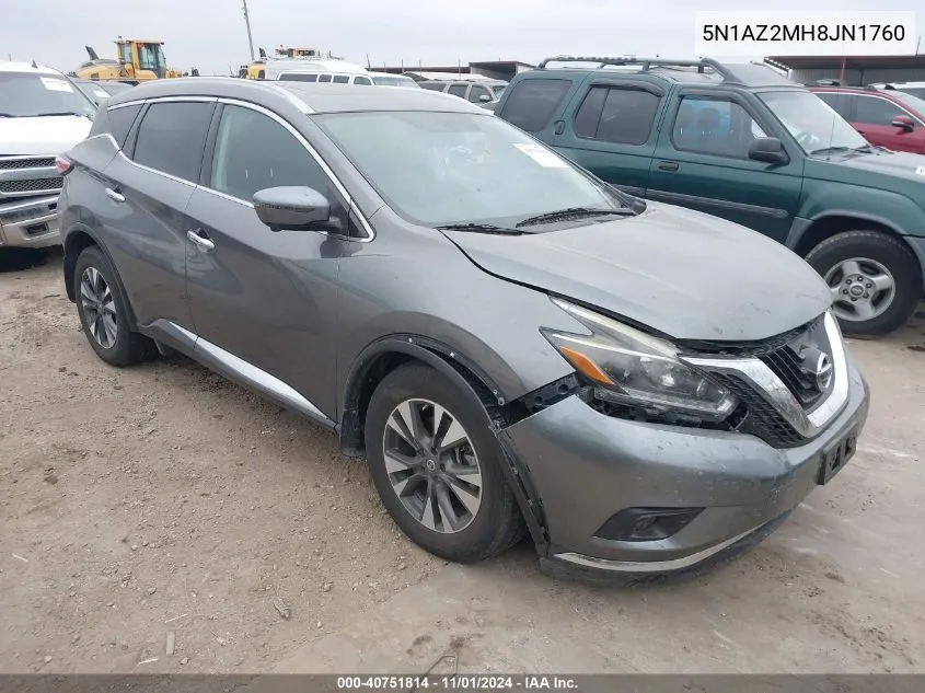 5N1AZ2MH8JN1760 2018 Nissan Murano Sl