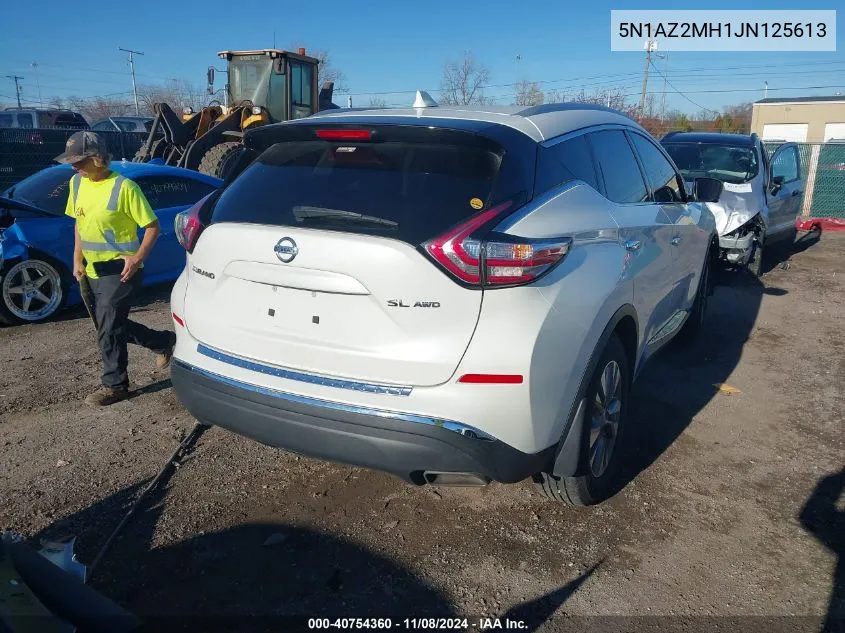 2018 Nissan Murano Sl VIN: 5N1AZ2MH1JN125613 Lot: 40754360