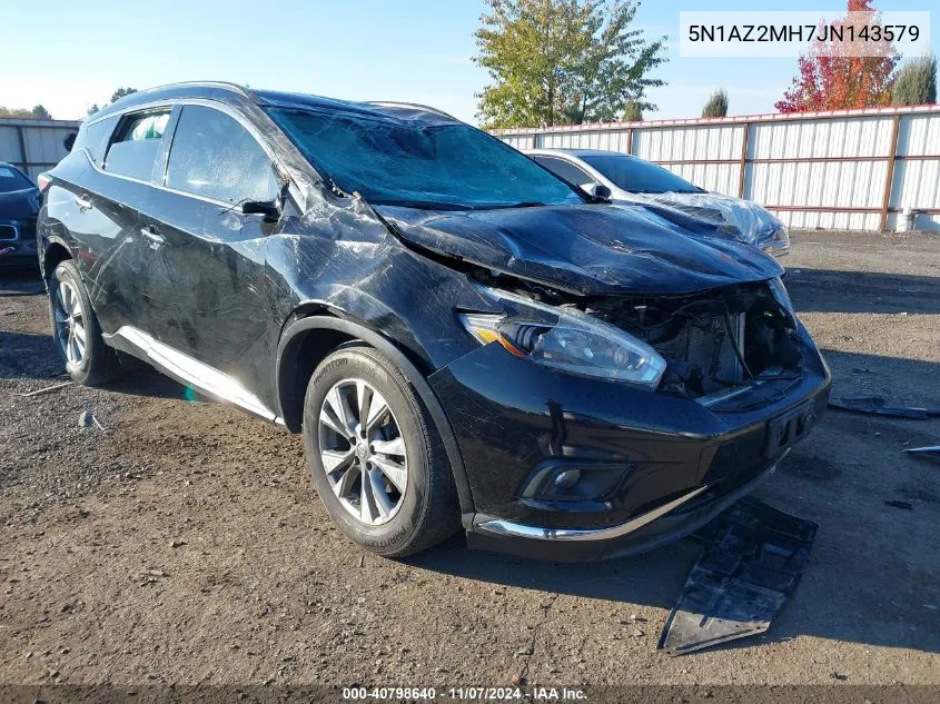 2018 Nissan Murano Sv VIN: 5N1AZ2MH7JN143579 Lot: 40798640