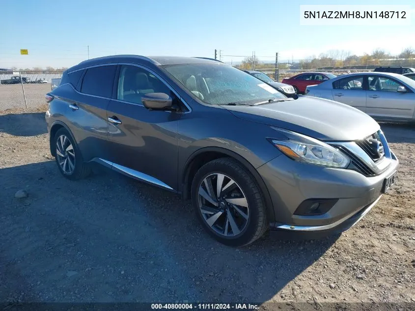 2018 Nissan Murano Platinum VIN: 5N1AZ2MH8JN148712 Lot: 40800004